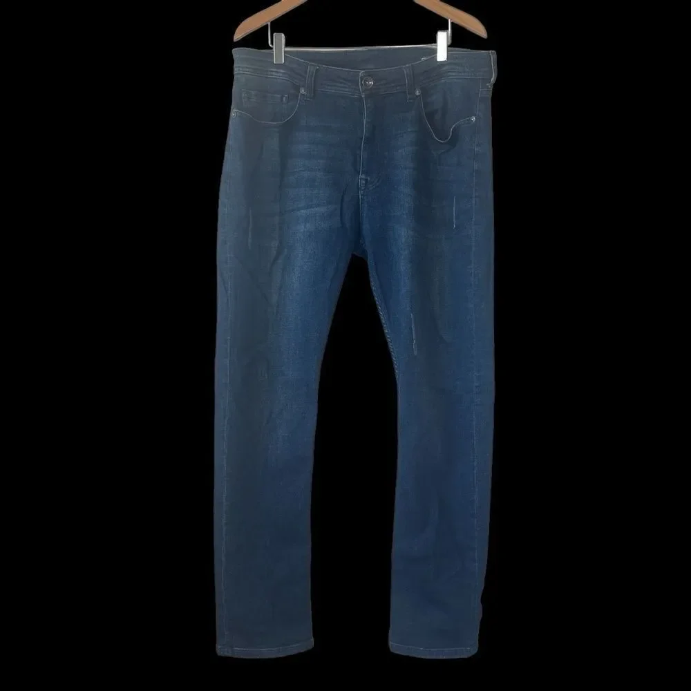 Seven7 Jeans Men's Premium Distressed Denim Slim Straight‎ Leg Jeans Sz W36 L32